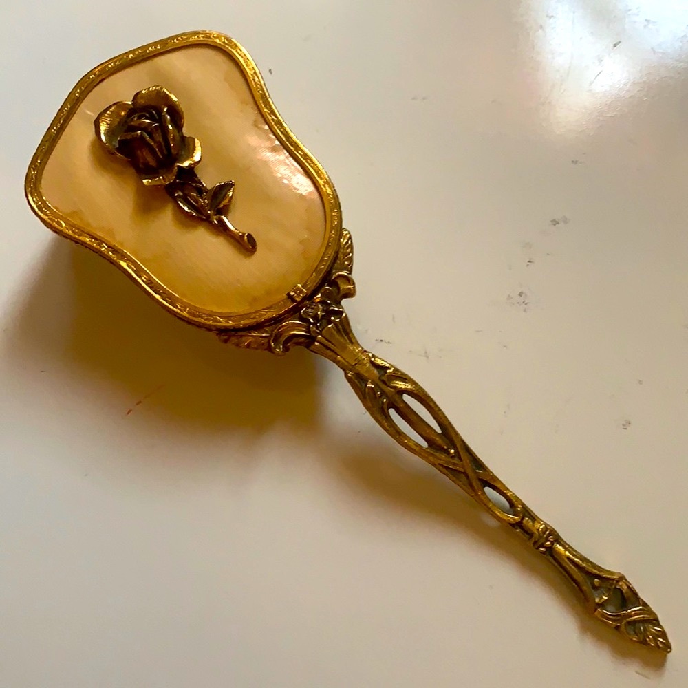 VINTAGE VANITY BRUSH ORNATE HAND HELD.  10.5” LENGTH ART DECO VICTORIAN LOLITA - Picture 2 of 10